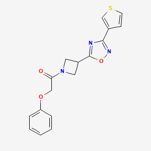 2-Phenoxy-1-(3-(3-(thiophen-3-yl)-1,2,4-oxadiazol-5-yl)azetidin-1-yl)ethanone