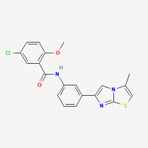 5-chloro-2-methoxy-N-(3-(3-methylimidazo[2,1-b]thiazol-6-yl)phenyl)benzamide