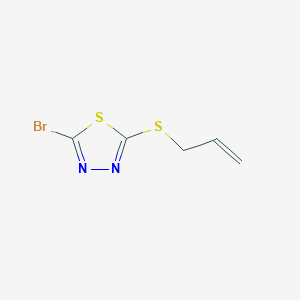 molecular formula C5H5BrN2S2 B2696577 2-溴-5-丙-2-烯基硫代-1,3,4-噻二唑 CAS No. 1872152-94-7