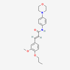 molecular formula C23H28N2O4 B2696580 (2E)-3-(3-methoxy-4-propoxyphenyl)-N-[4-(morpholin-4-yl)phenyl]prop-2-enamide CAS No. 333434-57-4