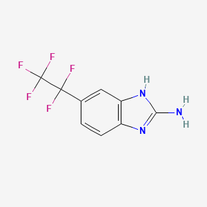 molecular formula C9H6F5N3 B2696585 5-(Perfluoroethyl)-1H-benzo[d]imidazol-2-amine CAS No. 2138045-16-4