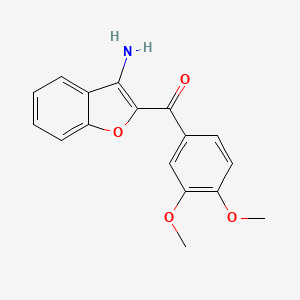 molecular formula C17H15NO4 B2696586 (3-Amino-1-benzofuran-2-yl)(3,4-dimethoxyphenyl)methanone CAS No. 733790-97-1