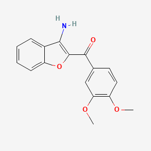 molecular formula C17H15NO4 B2696586 (3-氨基-1-苯并呋喃-2-基)(3,4-二甲氧基苯基)甲酮 CAS No. 733790-97-1