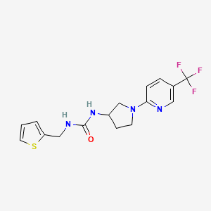 1-(Thiophen-2-ylmethyl)-3-(1-(5-(trifluoromethyl)pyridin-2-yl)pyrrolidin-3-yl)urea