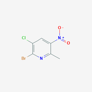 2-Bromo-3-chloro-6-methyl-5-nitropyridine