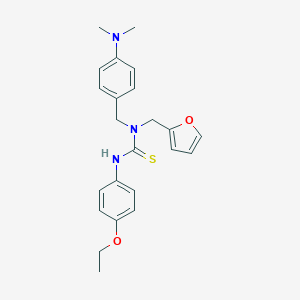 molecular formula C23H27N3O2S B269660 N-[4-(dimethylamino)benzyl]-N'-(4-ethoxyphenyl)-N-(2-furylmethyl)thiourea 