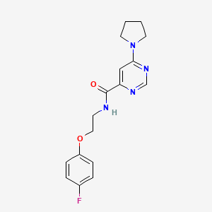molecular formula C17H19FN4O2 B2696606 N-(2-(4-氟苯氧基)乙基)-6-(吡咯烷-1-基)嘧啶-4-甲酰胺 CAS No. 2034474-97-8