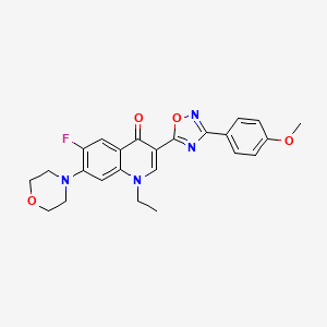 1-ethyl-6-fluoro-3-(3-(4-methoxyphenyl)-1,2,4-oxadiazol-5-yl)-7-morpholinoquinolin-4(1H)-one