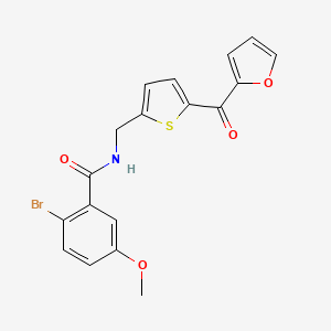 2-bromo-N-((5-(furan-2-carbonyl)thiophen-2-yl)methyl)-5-methoxybenzamide