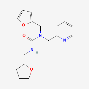 1-(Furan-2-ylmethyl)-1-(pyridin-2-ylmethyl)-3-((tetrahydrofuran-2-yl)methyl)urea