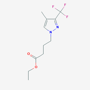Ethyl 4-[4-methyl-3-(trifluoromethyl)-1H-pyrazol-1-yl]butanoate