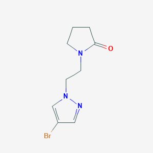 molecular formula C9H12BrN3O B2696631 1-(2-(4-bromo-1H-pyrazol-1-yl)ethyl)pyrrolidin-2-one CAS No. 1342834-84-7