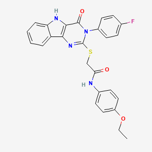 N-(4-ethoxyphenyl)-2-((3-(4-fluorophenyl)-4-oxo-4,5-dihydro-3H-pyrimido[5,4-b]indol-2-yl)thio)acetamide