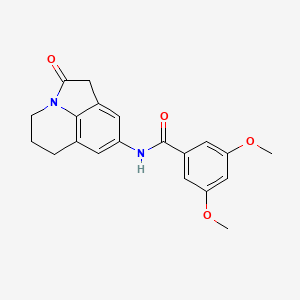 molecular formula C20H20N2O4 B2696637 3,5-二甲氧基-N-(2-氧代-2,4,5,6-四氢-1H-吡咯[3,2,1-ij]喹啉-8-基)苯甲酰胺 CAS No. 898410-85-0