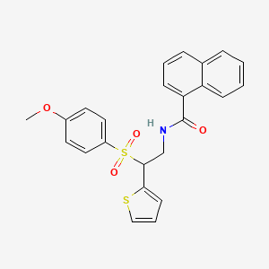 N-(2-((4-methoxyphenyl)sulfonyl)-2-(thiophen-2-yl)ethyl)-1-naphthamide