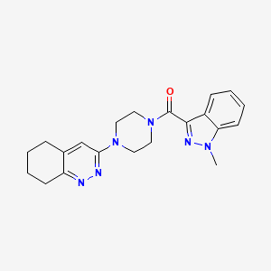 (1-methyl-1H-indazol-3-yl)(4-(5,6,7,8-tetrahydrocinnolin-3-yl)piperazin-1-yl)methanone
