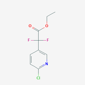 molecular formula C9H8ClF2NO2 B2696651 Ethyl 2-(6-chloropyridin-3-yl)-2,2-difluoroacetate CAS No. 1397008-33-1
