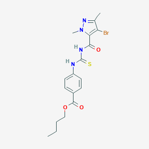 butyl 4-[({[(4-bromo-1,3-dimethyl-1H-pyrazol-5-yl)carbonyl]amino}carbothioyl)amino]benzoate