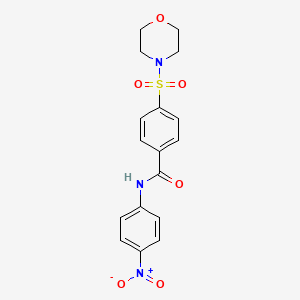 molecular formula C17H17N3O6S B2696662 4-(morpholinosulfonyl)-N-(4-nitrophenyl)benzamide CAS No. 313403-44-0