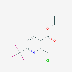 B2696663 2-Chloromethyl-6-trifluoromethyl-nicotinic acid ethyl ester CAS No. 636588-26-6