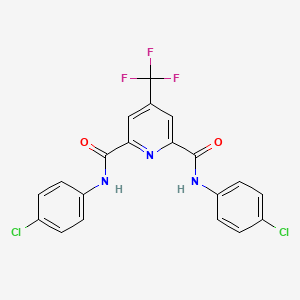 N2,N6-bis(4-chlorophenyl)-4-(trifluoromethyl)pyridine-2,6-dicarboxamide