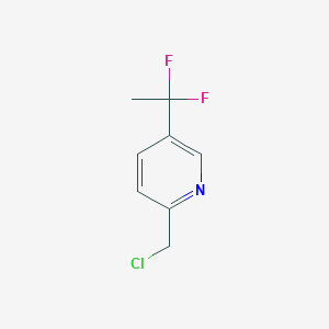 molecular formula C8H8ClF2N B2696667 2-(Chloromethyl)-5-(1,1-difluoroethyl)pyridine CAS No. 2375268-06-5