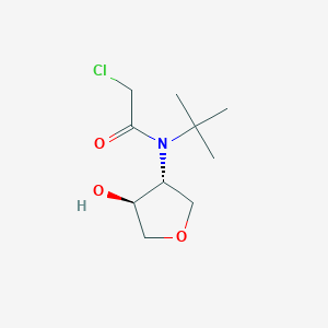 molecular formula C10H18ClNO3 B2696677 N-Tert-butyl-2-chloro-N-[(3R,4S)-4-hydroxyoxolan-3-yl]acetamide CAS No. 2411181-25-2