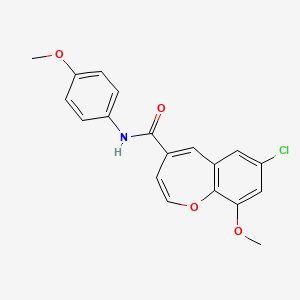 7-chloro-9-methoxy-N-(4-methoxyphenyl)-1-benzoxepine-4-carboxamide