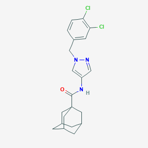 molecular formula C21H23Cl2N3O B269668 N-[1-(3,4-dichlorobenzyl)-1H-pyrazol-4-yl]-1-adamantanecarboxamide 