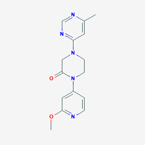 1-(2-Methoxypyridin-4-yl)-4-(6-methylpyrimidin-4-yl)piperazin-2-one