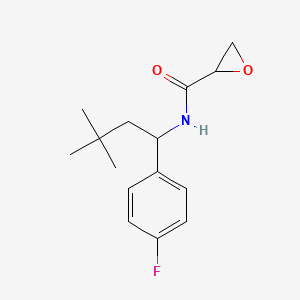 molecular formula C15H20FNO2 B2696693 N-[1-(4-Fluorophenyl)-3,3-dimethylbutyl]oxirane-2-carboxamide CAS No. 2418676-14-7