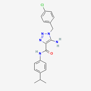 5-amino-1-[(4-chlorophenyl)methyl]-N-[4-(propan-2-yl)phenyl]-1H-1,2,3-triazole-4-carboxamide