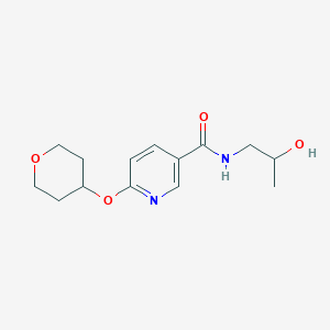 N-(2-hydroxypropyl)-6-((tetrahydro-2H-pyran-4-yl)oxy)nicotinamide