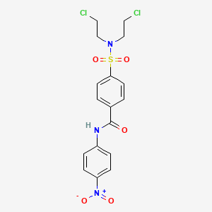 4-[bis(2-chloroethyl)sulfamoyl]-N-(4-nitrophenyl)benzamide