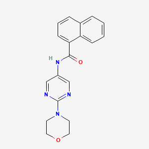 molecular formula C19H18N4O2 B2696711 N-(2-吗啉基嘧啶-5-基)-1-萘酰胺 CAS No. 1396855-35-8