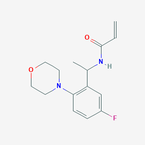 molecular formula C15H19FN2O2 B2696712 N-[1-(5-Fluoro-2-morpholin-4-ylphenyl)ethyl]prop-2-enamide CAS No. 2196078-13-2