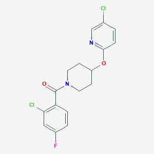 (2-Chloro-4-fluorophenyl)(4-((5-chloropyridin-2-yl)oxy)piperidin-1-yl)methanone