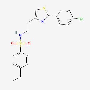 N-(2-(2-(4-chlorophenyl)thiazol-4-yl)ethyl)-4-ethylbenzenesulfonamide