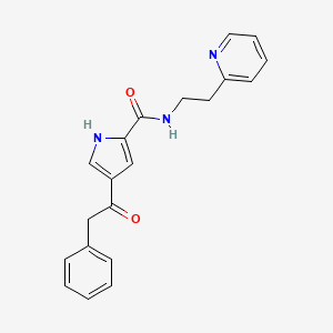 molecular formula C20H19N3O2 B2696729 4-(2-phenylacetyl)-N-[2-(pyridin-2-yl)ethyl]-1H-pyrrole-2-carboxamide CAS No. 439120-81-7