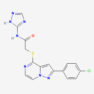 molecular formula C16H12ClN7OS B2696737 4-(4-{[1-(2,5-Difluorobenzoyl)pyrrolidin-2-yl]methoxy}benzoyl)morpholine CAS No. 1242862-97-0