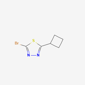 molecular formula C6H7BrN2S B2696745 2-Bromo-5-cyclobutyl-1,3,4-thiadiazole CAS No. 1339139-81-9