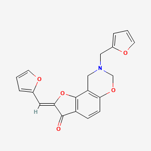 (Z)-8-(furan-2-ylmethyl)-2-(furan-2-ylmethylene)-8,9-dihydro-2H-benzofuro[7,6-e][1,3]oxazin-3(7H)-one