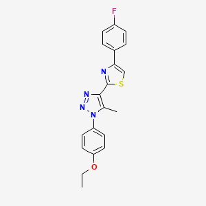 molecular formula C20H17FN4OS B2696751 1-(4-ethoxyphenyl)-4-[4-(4-fluorophenyl)-1,3-thiazol-2-yl]-5-methyl-1H-1,2,3-triazole CAS No. 1207012-81-4