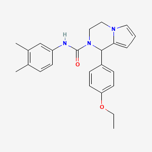 molecular formula C24H27N3O2 B2696752 N-(3,4-dimethylphenyl)-1-(4-ethoxyphenyl)-3,4-dihydro-1H-pyrrolo[1,2-a]pyrazine-2-carboxamide CAS No. 899960-72-6