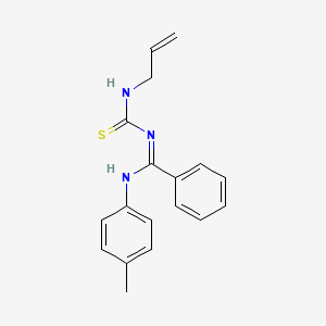 molecular formula C18H19N3S B2696769 (E)-N-(allylcarbamothioyl)-N'-(p-tolyl)benzimidamide CAS No. 897830-63-6