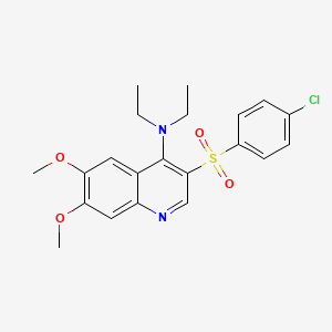 3-((4-chlorophenyl)sulfonyl)-N,N-diethyl-6,7-dimethoxyquinolin-4-amine