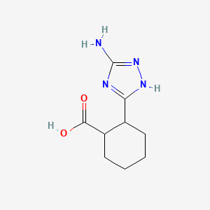 molecular formula C9H14N4O2 B2696779 2-(5-amino-1H-1,2,4-triazol-3-yl)cyclohexanecarboxylic acid CAS No. 1249716-65-1