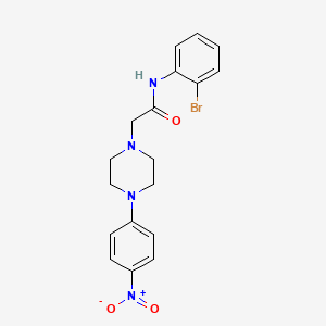 N-(2-bromophenyl)-2-[4-(4-nitrophenyl)piperazin-1-yl]acetamide
