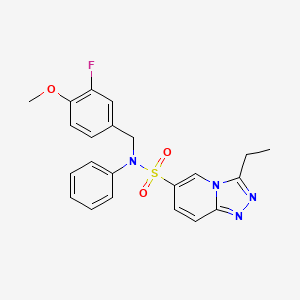 3-ethyl-N-(3-fluoro-4-methoxybenzyl)-N-phenyl[1,2,4]triazolo[4,3-a]pyridine-6-sulfonamide