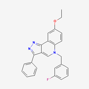 molecular formula C25H20FN3O B2696789 8-ethoxy-5-(3-fluorobenzyl)-3-phenyl-5H-pyrazolo[4,3-c]quinoline CAS No. 866728-13-4